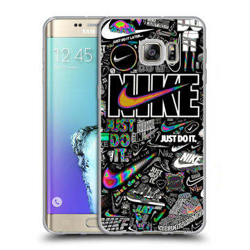 Пластиковый чехол на Samsung Galaxy S6 Edge Plus с принтом Найк