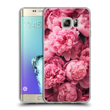 Пластиковый чехол на Samsung Galaxy S6 Edge Plus с принтом цветы пионы