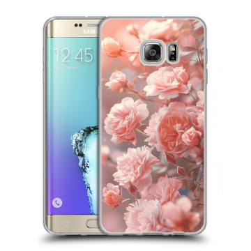 Пластиковый чехол на Samsung Galaxy S6 Edge Plus с принтом Розовые розы