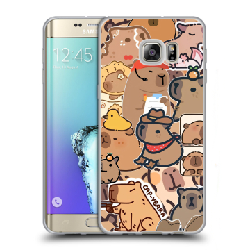 Пластиковый чехол на Samsung Galaxy S6 Edge Plus с принтом капибара Пластиковый чехол на Samsung Galaxy S6 Edge Plus с принтом капибара