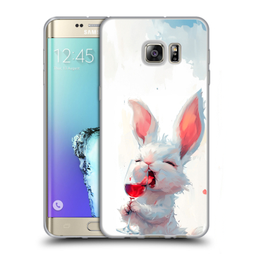 Пластиковый чехол на Samsung Galaxy S6 Edge Plus с принтом кролик зайчик