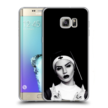 Пластиковый чехол на Samsung Galaxy S6 Edge Plus с принтом монашка