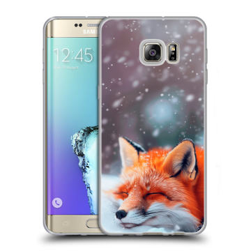 Пластиковый чехол на Samsung Galaxy S6 Edge Plus с принтом лиса