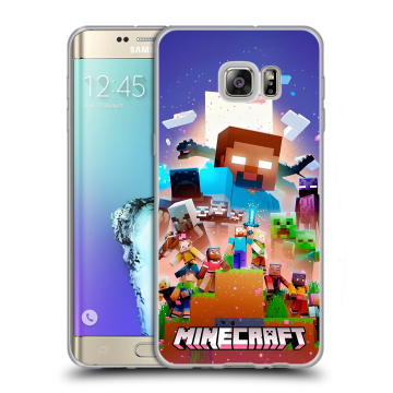 Пластиковый чехол на Samsung Galaxy S6 Edge Plus с принтом Майнкрафт Minecraft