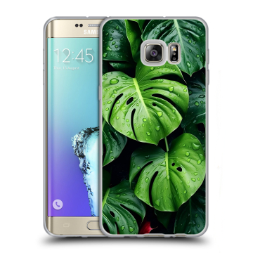 Пластиковый чехол на Samsung Galaxy S6 Edge Plus с принтом Листья