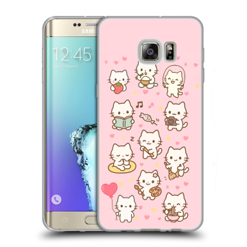 Пластиковый чехол на Samsung Galaxy S6 Edge Plus с принтом Hello Kitty Хелоу Кити