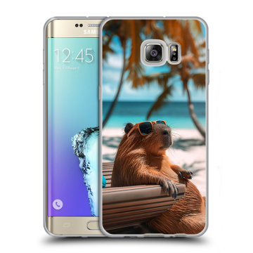 Пластиковый чехол на Samsung Galaxy S6 Edge Plus с принтом Капибара Пластиковый чехол на Samsung Galaxy S6 Edge Plus с принтом Капибара