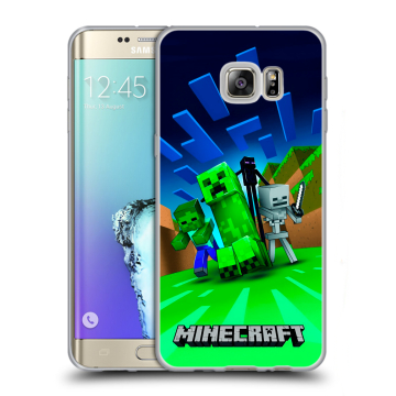 Пластиковый чехол на Samsung Galaxy S6 Edge Plus с принтом Майнкрафт
