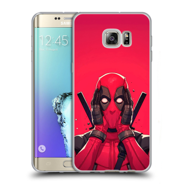 Пластиковый чехол на Samsung Galaxy S6 Edge Plus с принтом Дедпул Deadpool Пластиковый чехол на Samsung Galaxy S6 Edge Plus с принтом Дедпул Deadpool