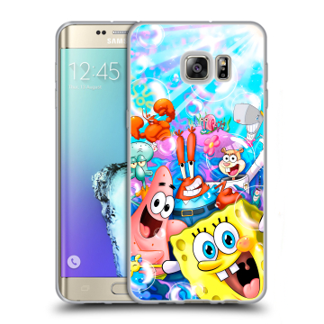 Пластиковый чехол на Samsung Galaxy S6 Edge Plus с принтом спанчбоб спанч боб Пластиковый чехол на Samsung Galaxy S6 Edge Plus с принтом спанчбоб спанч боб
