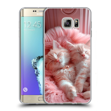 Пластиковый чехол на Samsung Galaxy S6 Edge Plus с принтом котята котики