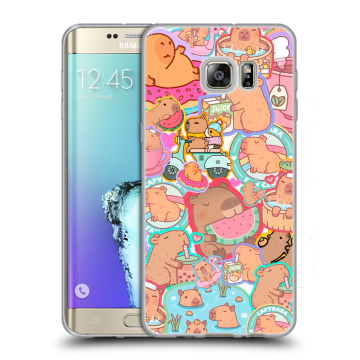 Пластиковый чехол на Samsung Galaxy S6 Edge Plus с принтом капибары Пластиковый чехол на Samsung Galaxy S6 Edge Plus с принтом капибары