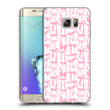Пластиковый чехол на Samsung Galaxy S6 Edge Plus с принтом Розовые бантики Пластиковый чехол на Samsung Galaxy S6 Edge Plus с принтом Розовые бантики