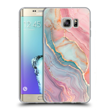 Пластиковый чехол на Samsung Galaxy S6 Edge Plus с принтом розовый мрамор Пластиковый чехол на Samsung Galaxy S6 Edge Plus с принтом розовый мрамор