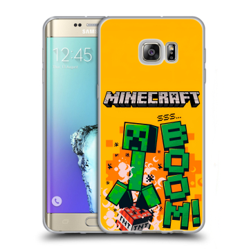 Пластиковый чехол на Samsung Galaxy S6 Edge Plus с принтом Майнкрафт Minecraft