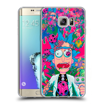 Пластиковый чехол на Samsung Galaxy S6 Edge Plus с принтом Рик и Морти Rick Morty