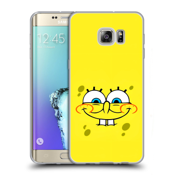 Пластиковый чехол на Samsung Galaxy S6 Edge Plus с принтом спанчбоб спанч боб