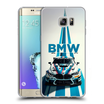 Пластиковый чехол на Samsung Galaxy S6 Edge Plus с принтом БМВ BMW
