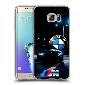 Пластиковый чехол на Samsung Galaxy S6 Edge Plus с принтом БМВ BMW