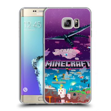 Пластиковый чехол на Samsung Galaxy S6 Edge Plus с принтом Майнкрафт Minecraft