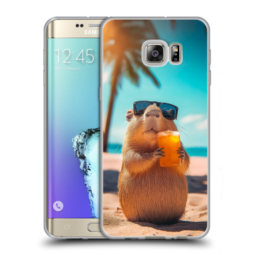 Пластиковый чехол на Samsung Galaxy S6 Edge Plus с принтом Капибара