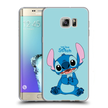 Пластиковый чехол на Samsung Galaxy S6 Edge Plus с принтом Лило и Стич