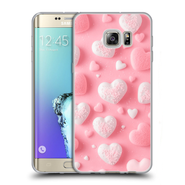 Пластиковый чехол на Samsung Galaxy S6 Edge Plus с принтом Сердечки Пластиковый чехол на Samsung Galaxy S6 Edge Plus с принтом Сердечки
