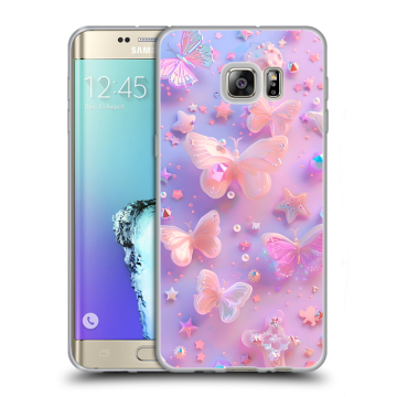 Пластиковый чехол на Samsung Galaxy S6 Edge Plus с принтом Бабочки