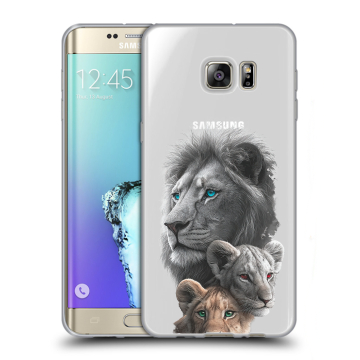 Пластиковый чехол на Samsung Galaxy S6 Edge Plus с принтом Львы Пластиковый чехол на Samsung Galaxy S6 Edge Plus с принтом Львы
