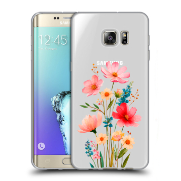 Пластиковый чехол на Samsung Galaxy S6 Edge Plus с принтом Цветы Пластиковый чехол на Samsung Galaxy S6 Edge Plus с принтом Цветы