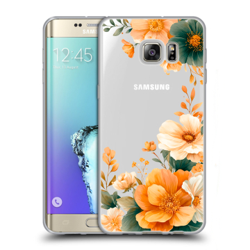 Пластиковый чехол на Samsung Galaxy S6 Edge Plus с принтом Цветы принт Пластиковый чехол на Samsung Galaxy S6 Edge Plus с принтом Цветы принт