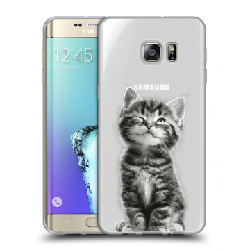 Пластиковый чехол на Samsung Galaxy S6 Edge Plus с принтом Котенок