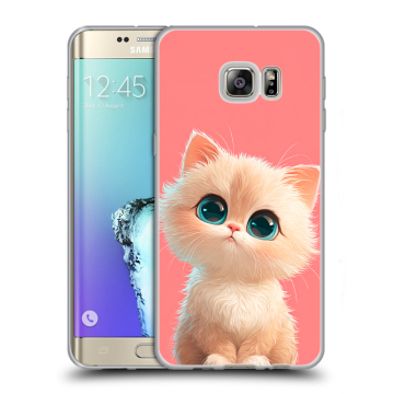 Пластиковый чехол на Samsung Galaxy S6 Edge Plus с принтом Розовый котенок Пластиковый чехол на Samsung Galaxy S6 Edge Plus с принтом Розовый котенок