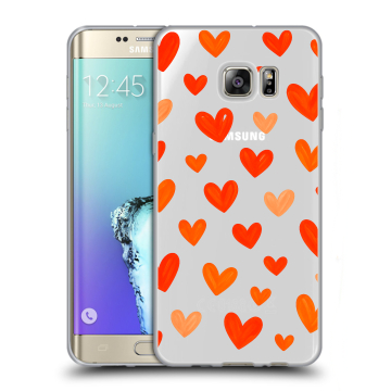 Пластиковый чехол на Samsung Galaxy S6 Edge Plus с принтом Сердечки Пластиковый чехол на Samsung Galaxy S6 Edge Plus с принтом Сердечки