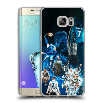 Пластиковый чехол на Samsung Galaxy S6 Edge Plus с принтом Реал Роналдо