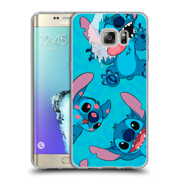 Пластиковый чехол на Samsung Galaxy S6 Edge Plus с принтом Лило и Стич
