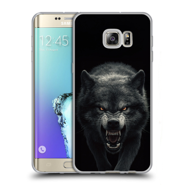 Пластиковый чехол на Samsung Galaxy S6 Edge Plus с принтом Волк Пластиковый чехол на Samsung Galaxy S6 Edge Plus с принтом Волк