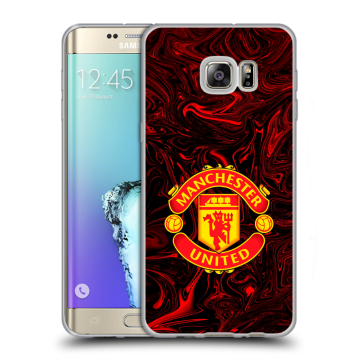 Пластиковый чехол на Samsung Galaxy S6 Edge Plus с принтом Manchester United Пластиковый чехол на Samsung Galaxy S6 Edge Plus с принтом Manchester United