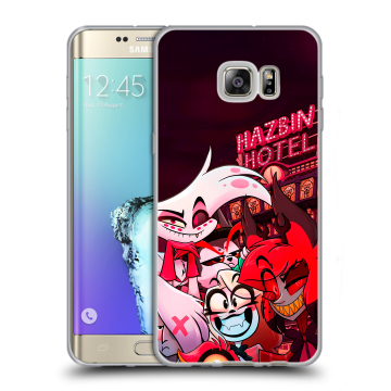 Пластиковый чехол на Samsung Galaxy S6 Edge Plus с принтом Hazbin Hotel Отель Хазбин