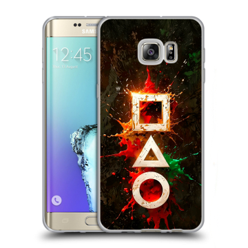 Пластиковый чехол на Samsung Galaxy S6 Edge Plus с принтом Squid Game Игра кальмара