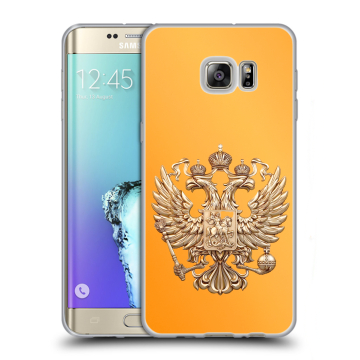 Пластиковый чехол на Samsung Galaxy S6 Edge Plus с принтом Герб Флаг России Пластиковый чехол на Samsung Galaxy S6 Edge Plus с принтом Герб Флаг России
