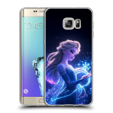 Пластиковый чехол на Samsung Galaxy S6 Edge Plus с принтом Холодное сердце Frozen