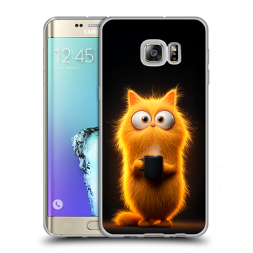 Пластиковый чехол на Samsung Galaxy S6 Edge Plus с принтом Смешной кот