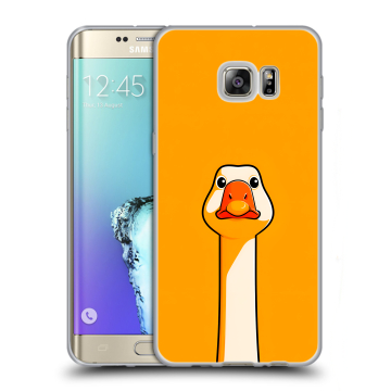 Пластиковый чехол на Samsung Galaxy S6 Edge Plus с принтом Смешная утка Пластиковый чехол на Samsung Galaxy S6 Edge Plus с принтом Смешная утка