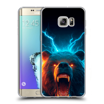 Пластиковый чехол на Samsung Galaxy S6 Edge Plus с принтом Медведь Пластиковый чехол на Samsung Galaxy S6 Edge Plus с принтом Медведь