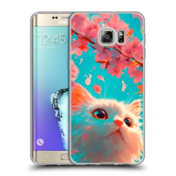 Пластиковый чехол на Samsung Galaxy S6 Edge Plus с принтом Красивый кот Пластиковый чехол на Samsung Galaxy S6 Edge Plus с принтом Красивый кот