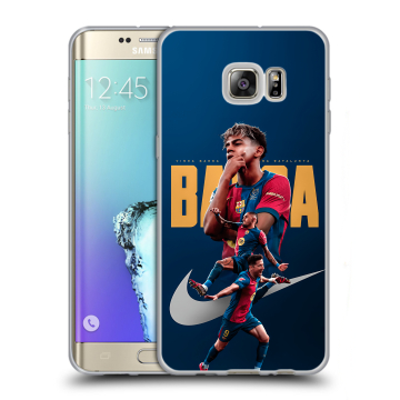 Пластиковый чехол на Samsung Galaxy S6 Edge Plus с принтом Барселона Barca Yamal Пластиковый чехол на Samsung Galaxy S6 Edge Plus с принтом Барселона Barca Yamal