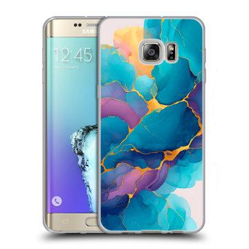 Пластиковый чехол на Samsung Galaxy S6 Edge Plus с принтом Мрамор блестки Пластиковый чехол на Samsung Galaxy S6 Edge Plus с принтом Мрамор блестки