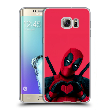 Пластиковый чехол на Samsung Galaxy S6 Edge Plus с принтом Дедпул Deadpool Пластиковый чехол на Samsung Galaxy S6 Edge Plus с принтом Дедпул Deadpool