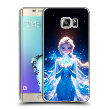 Пластиковый чехол на Samsung Galaxy S6 Edge Plus с принтом Холодное сердце Frozen Пластиковый чехол на Samsung Galaxy S6 Edge Plus с принтом Холодное сердце Frozen